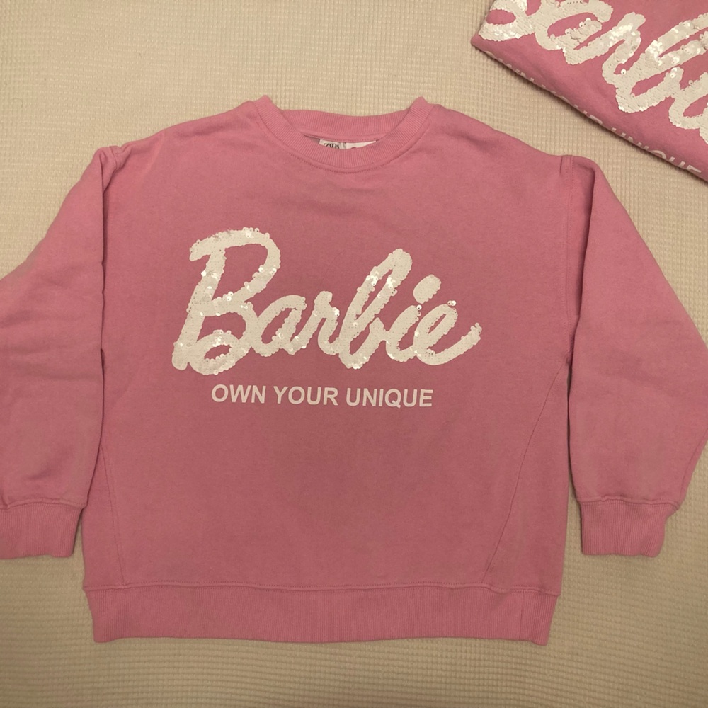 Zara Kids Barbie sequined sweatshirt-Size 11-12